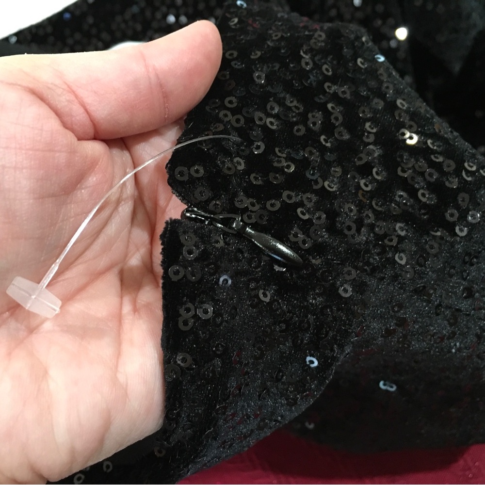 ZARA Elegant Black Sequin Women's Pants - Picture 9 of 11